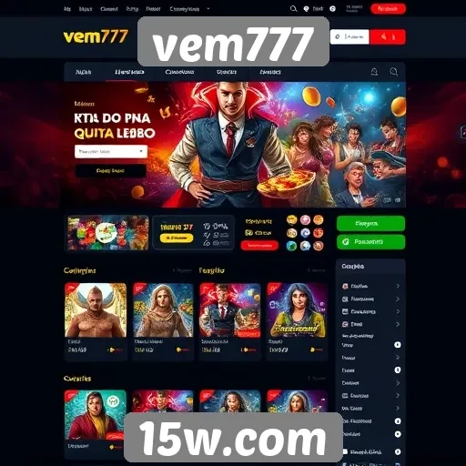 Interface do site vem777 é amigável e intuitiva